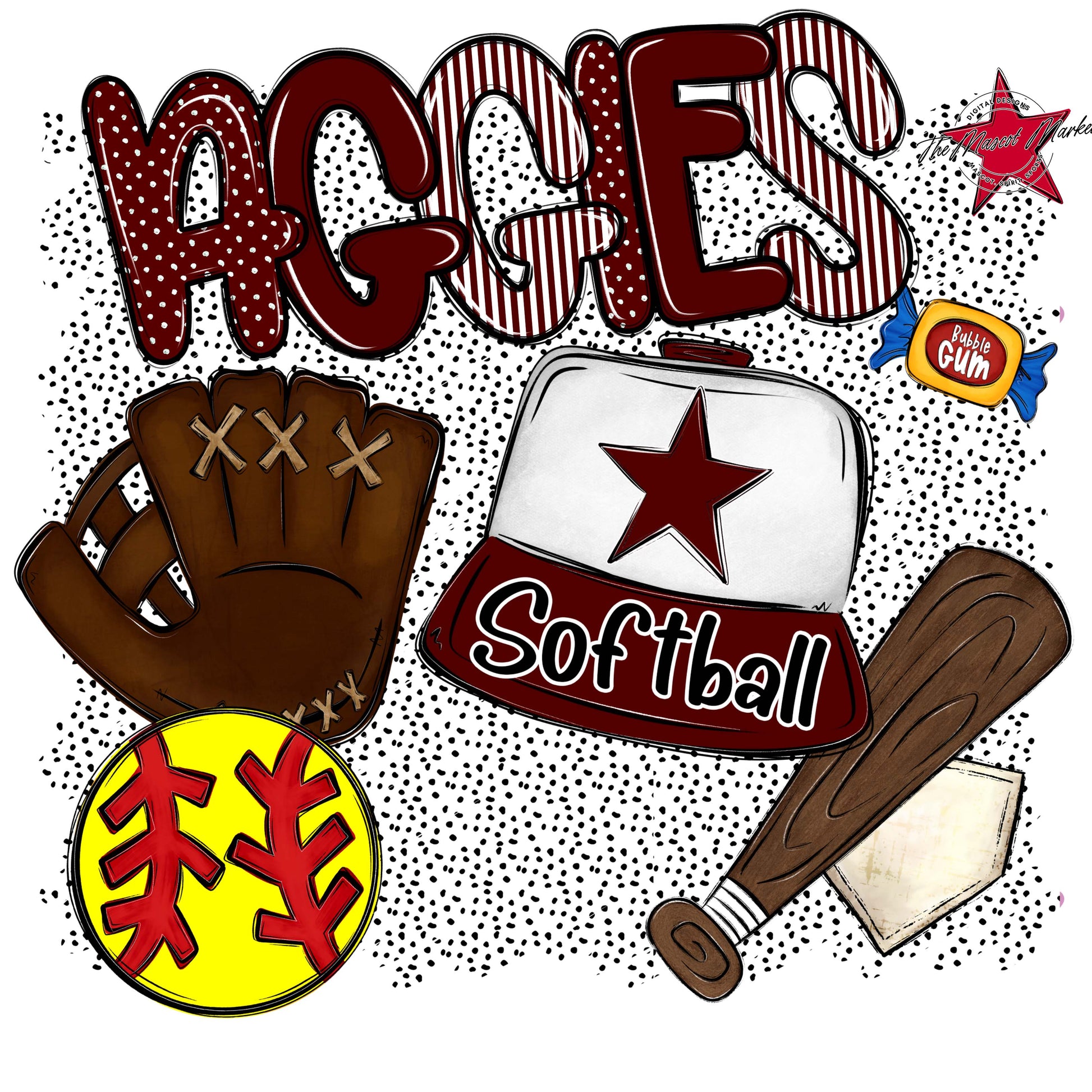 Aggies Softball Spirit-Maroon