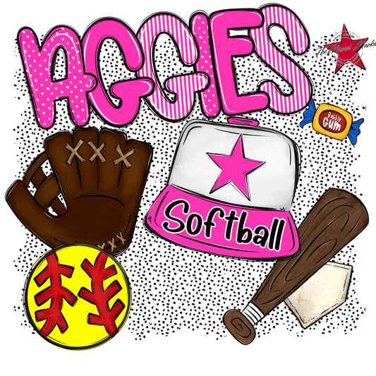 Aggies Softball Spirit-Pink