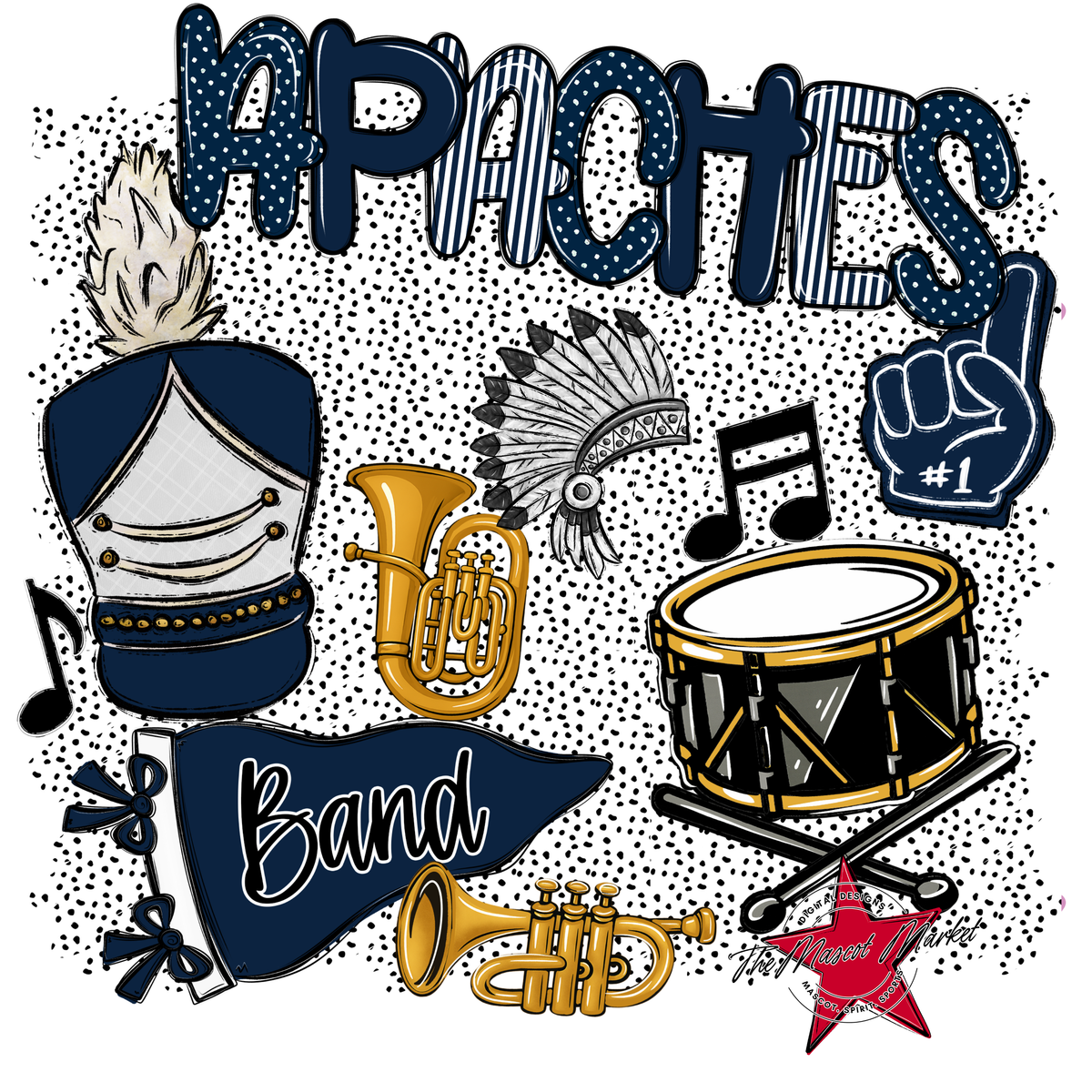 Apaches Band Spirit-Navy