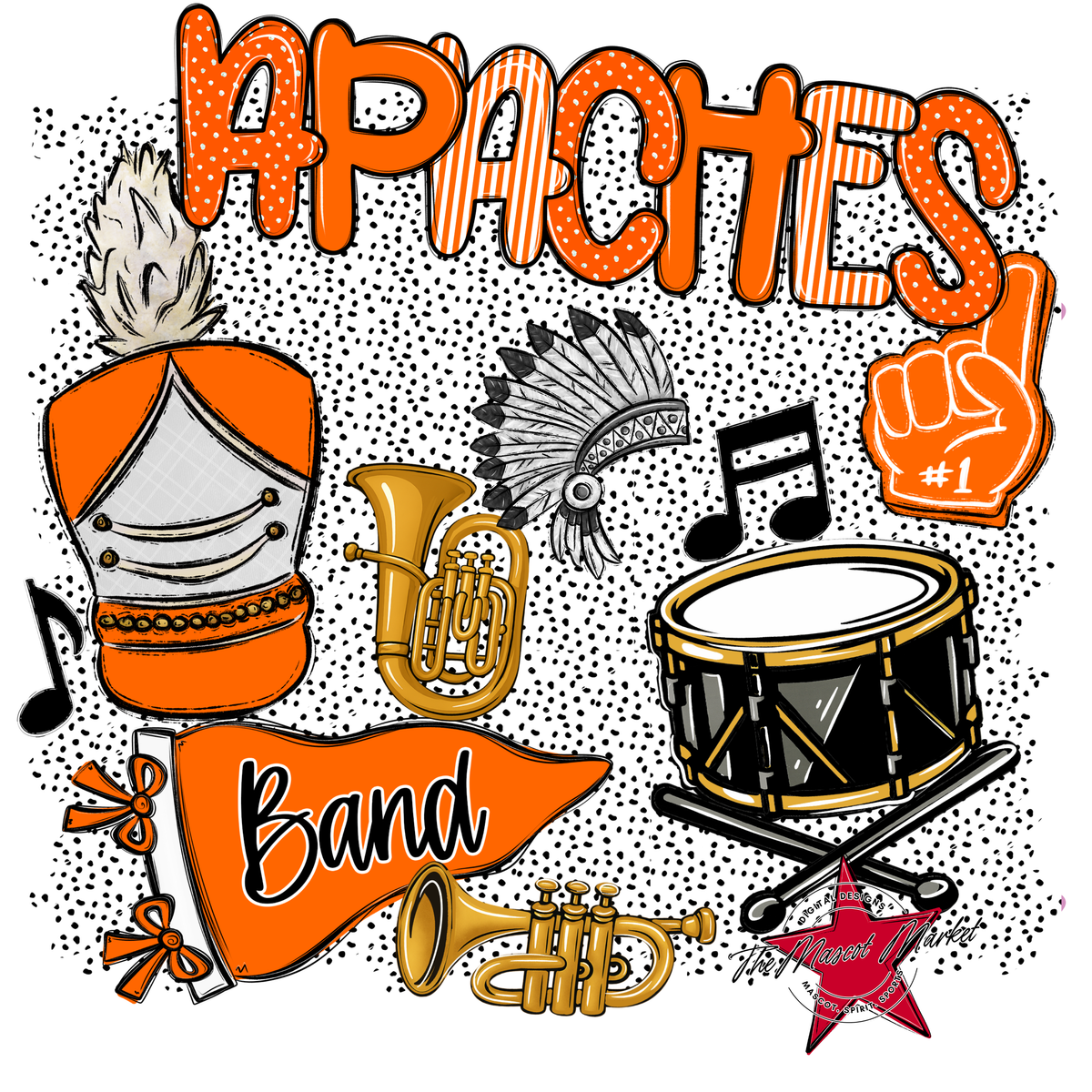 Apaches Band Spirit-Orange