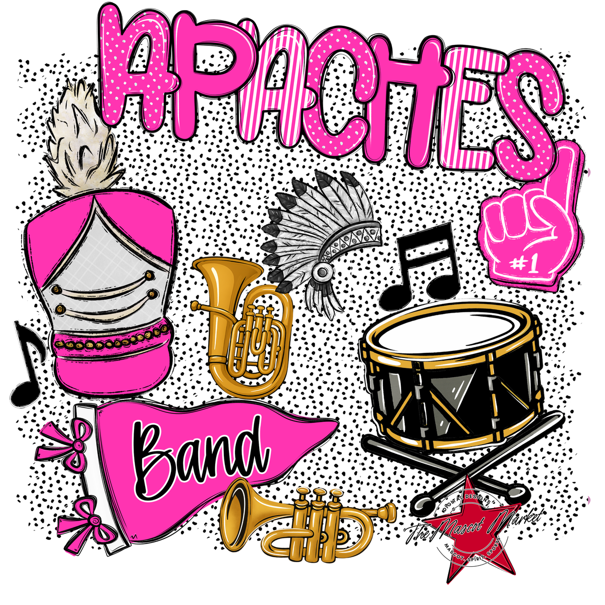 Apaches Band Spirit-Pink