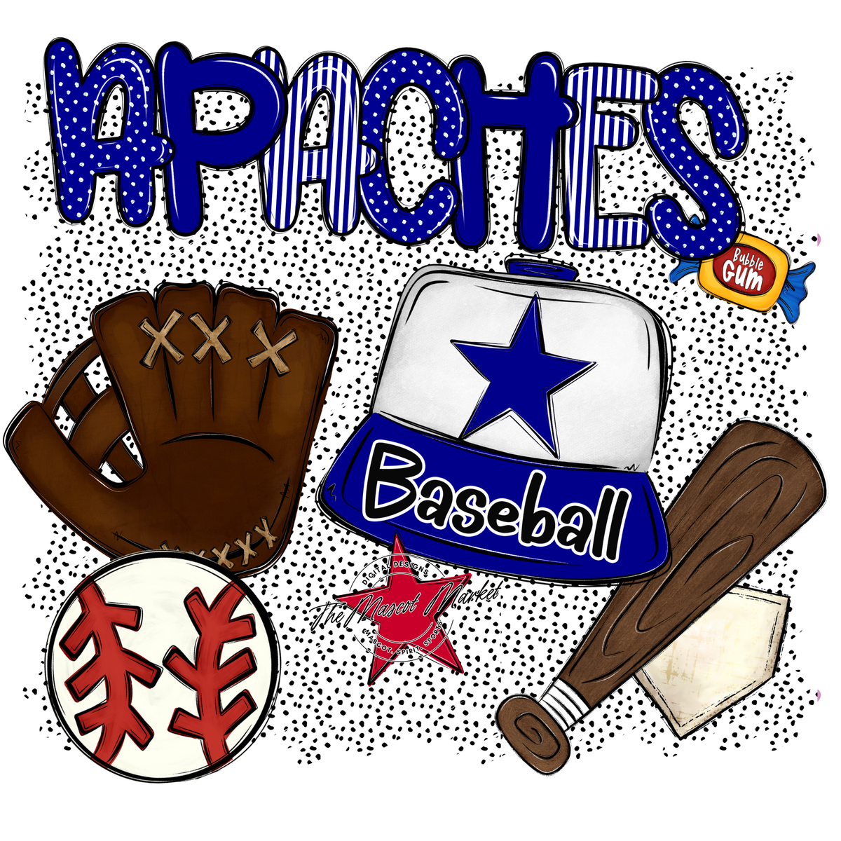 Apaches Baseball Spirit-Blue