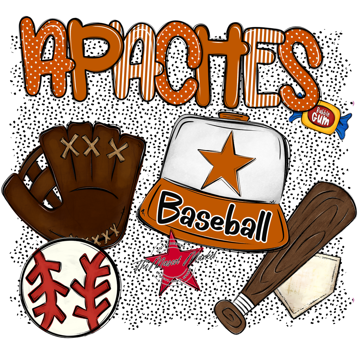 Apaches Baseball Spirit-Burnt Orange