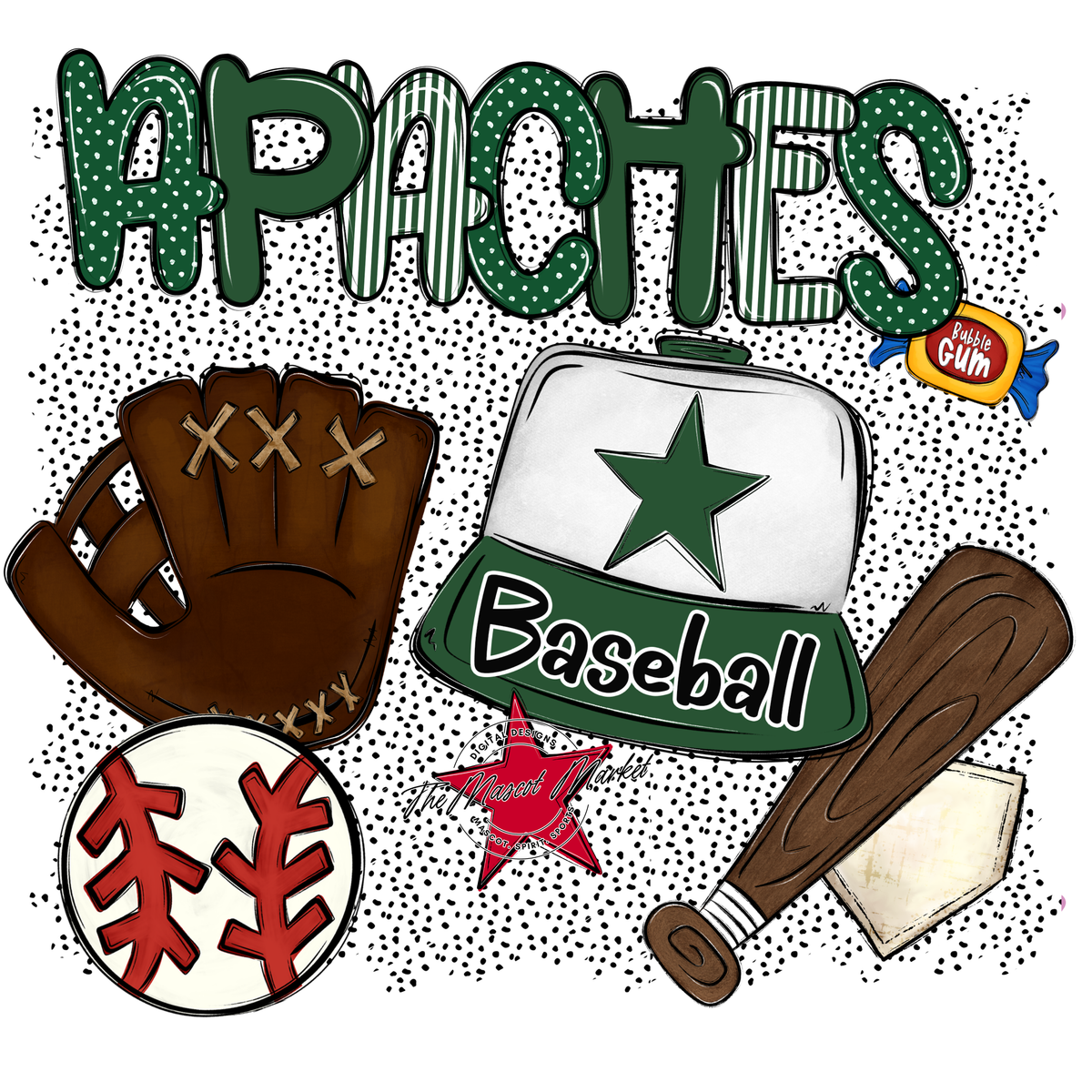 Apaches Baseball Spirit-Green