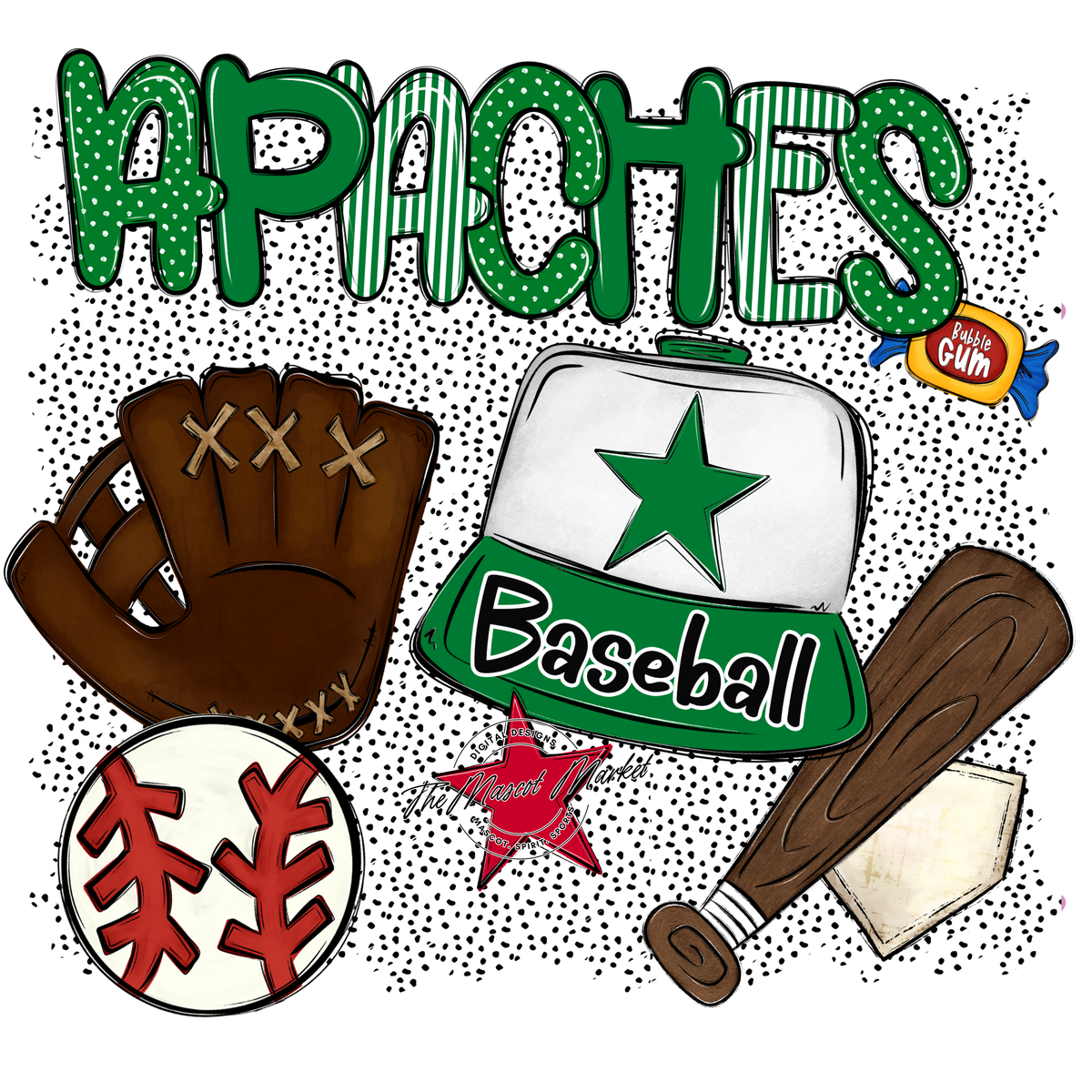 Apaches Baseball Spirit-Kelly Green