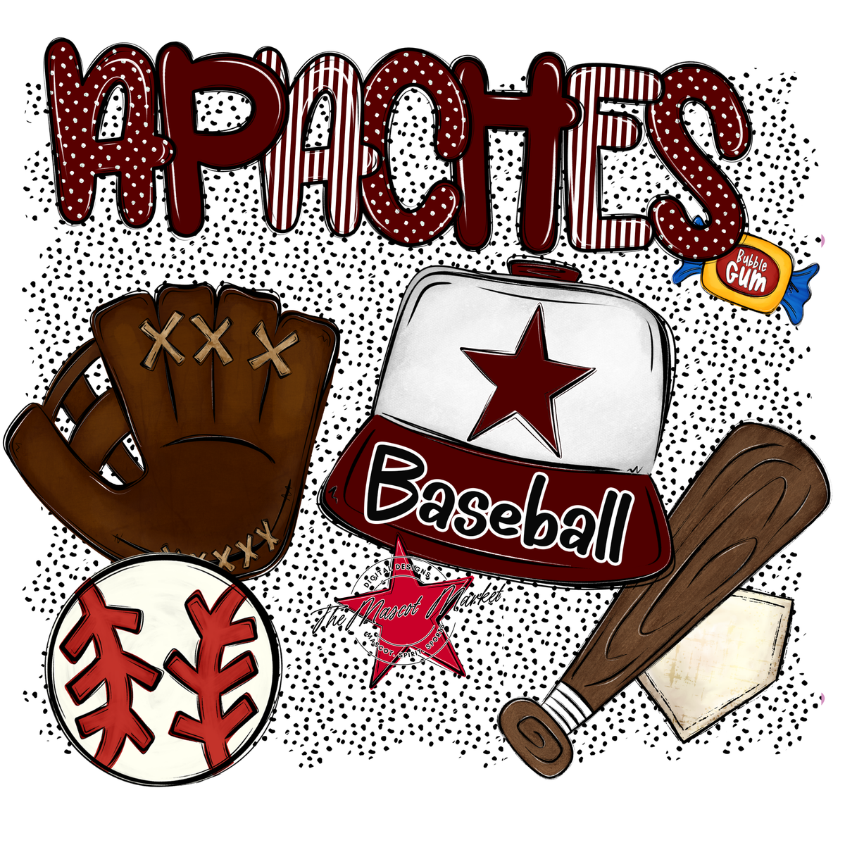 Apaches Baseball Spirit-Maroon