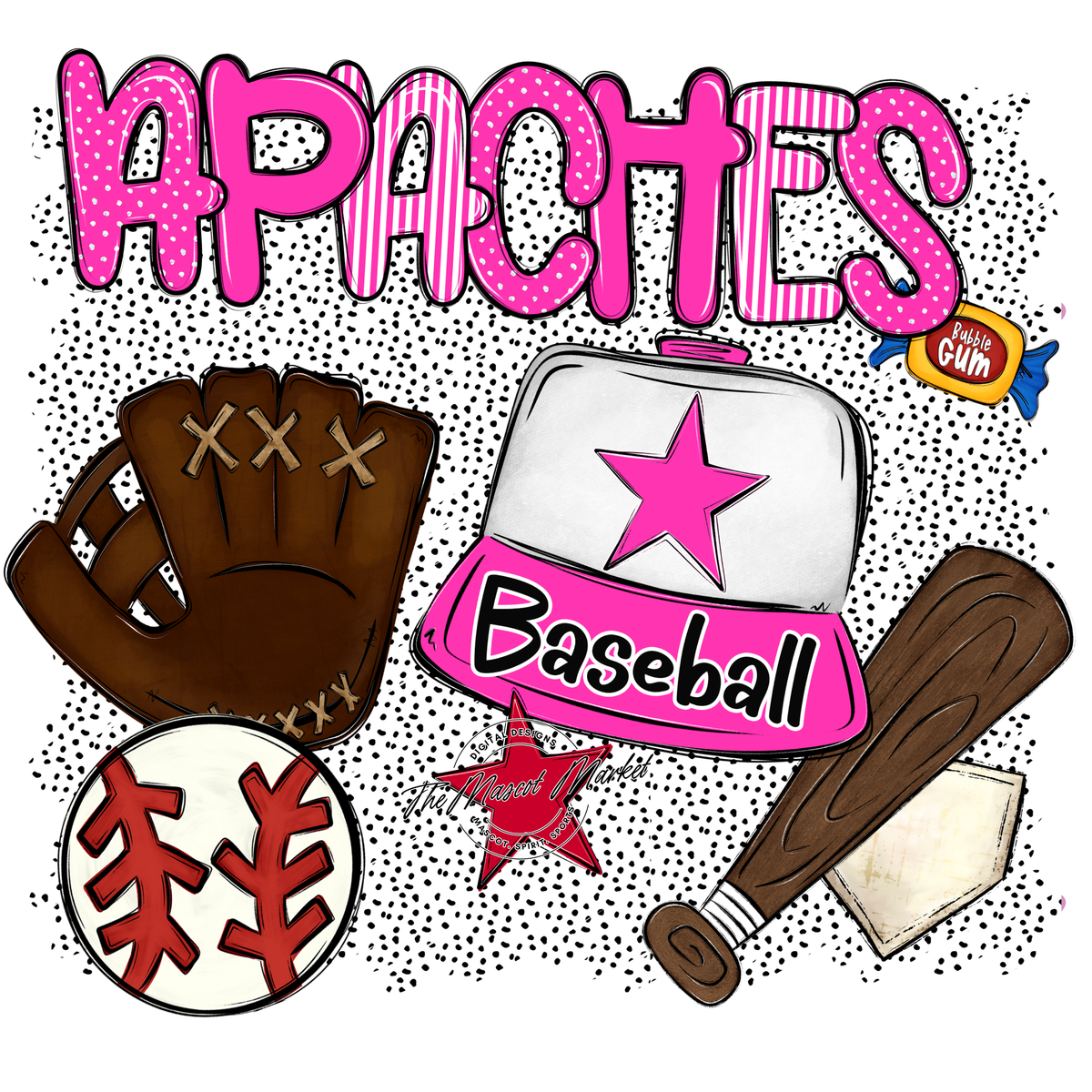 Apaches Baseball Spirit-Pink