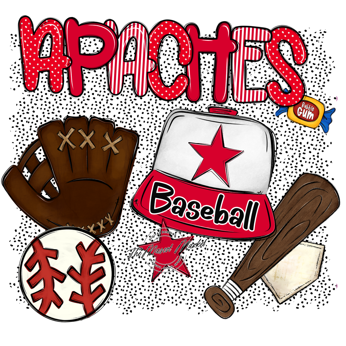Apaches Baseball Spirit-Red
