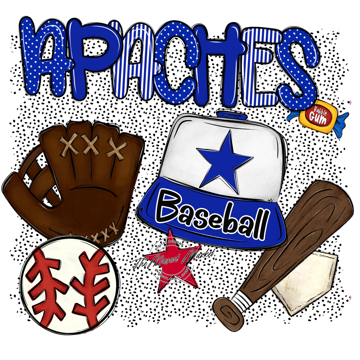 Apaches Baseball Spirit-Royal Blue