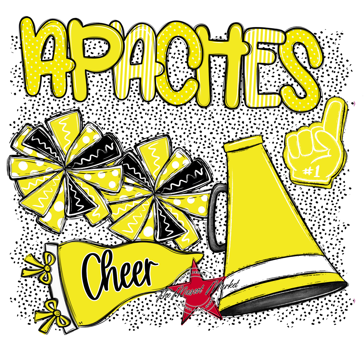 Apaches Cheer Spirit-Bright Yellow