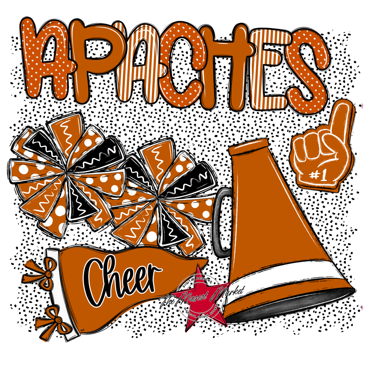 Apaches Cheer Spirit-Burnt Orange