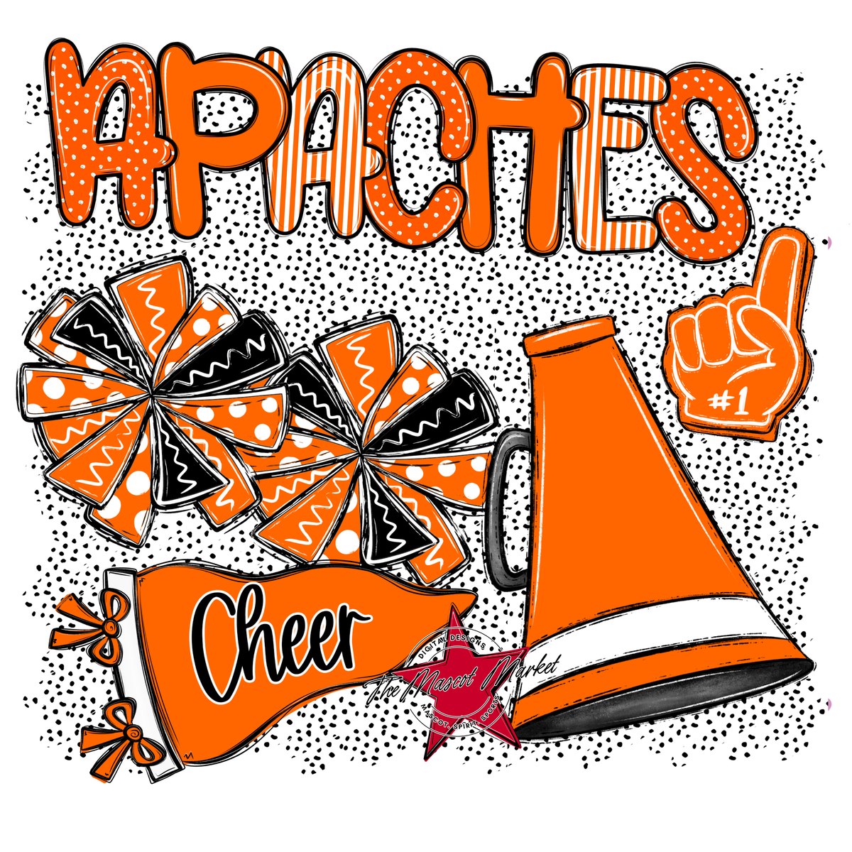 Apaches Cheer Spirit-Orange