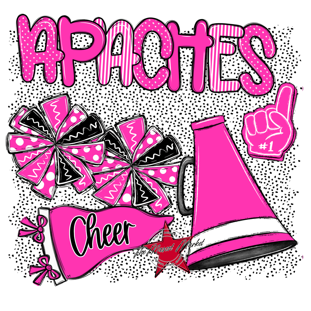 Apaches Cheer Spirit-Pink
