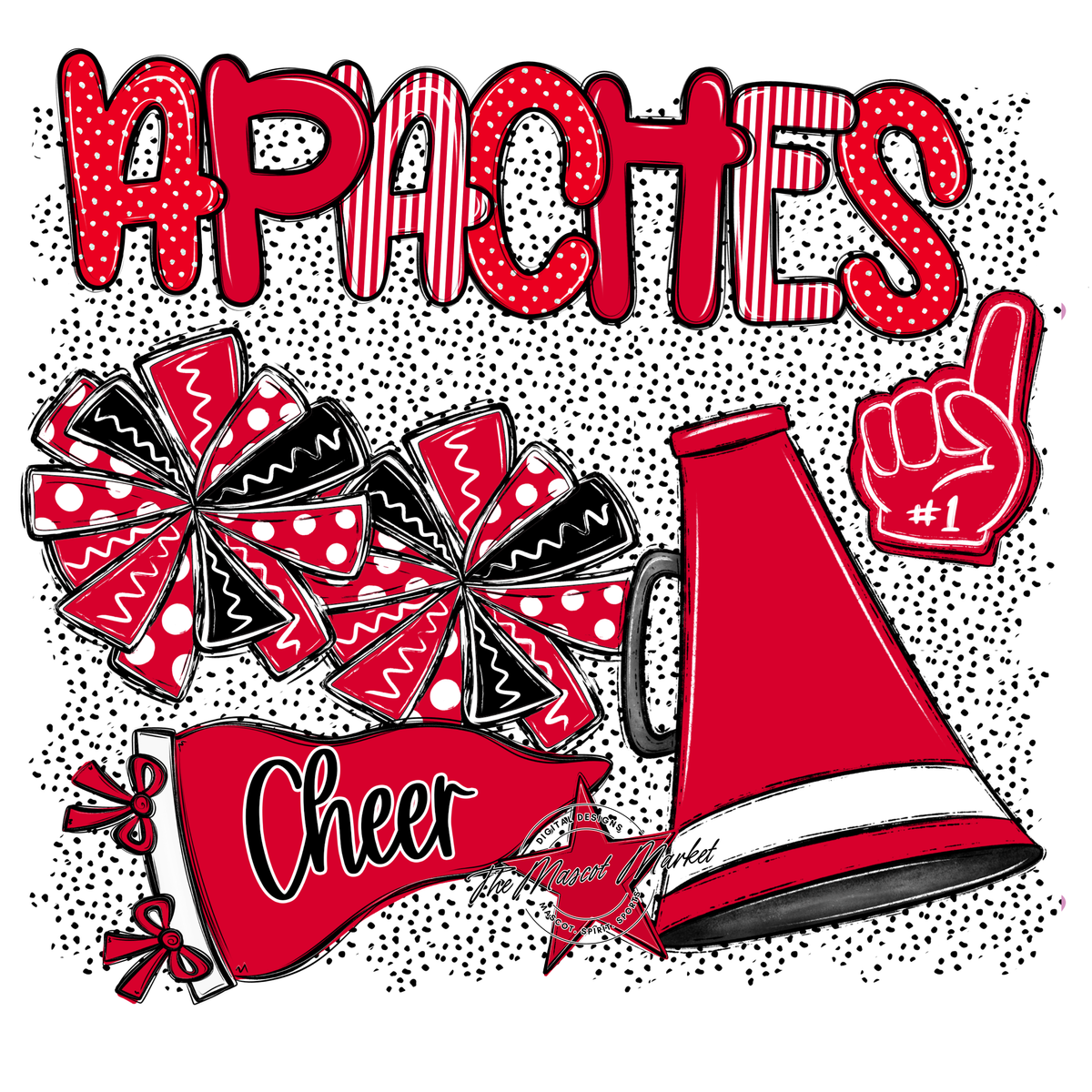 Apaches Cheer Spirit-Red