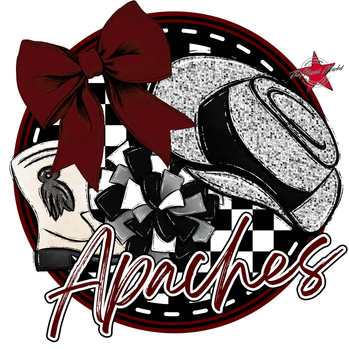 Apaches Circle Drillteam Design-Maroon