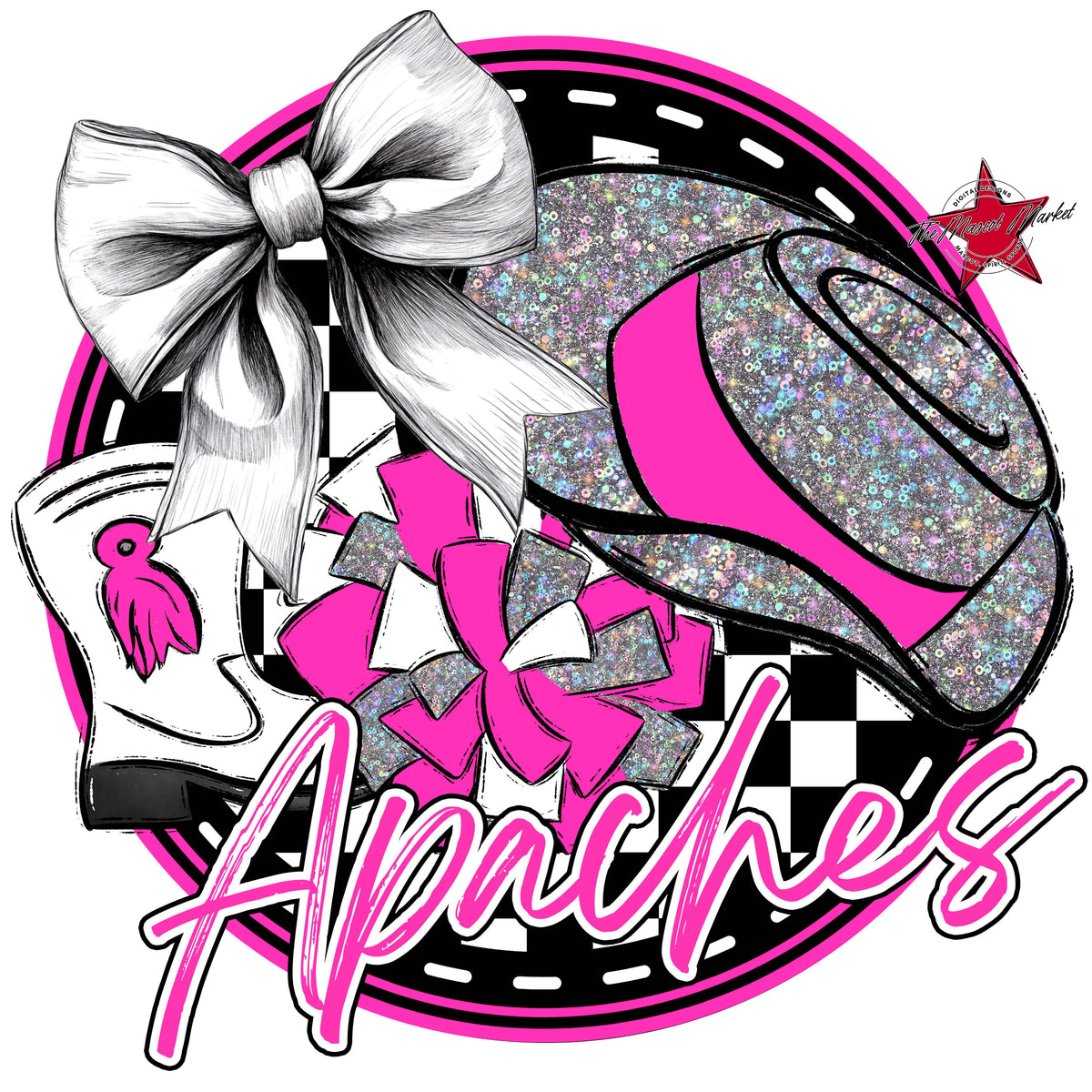 Apaches Circle Drillteam Design-Pink