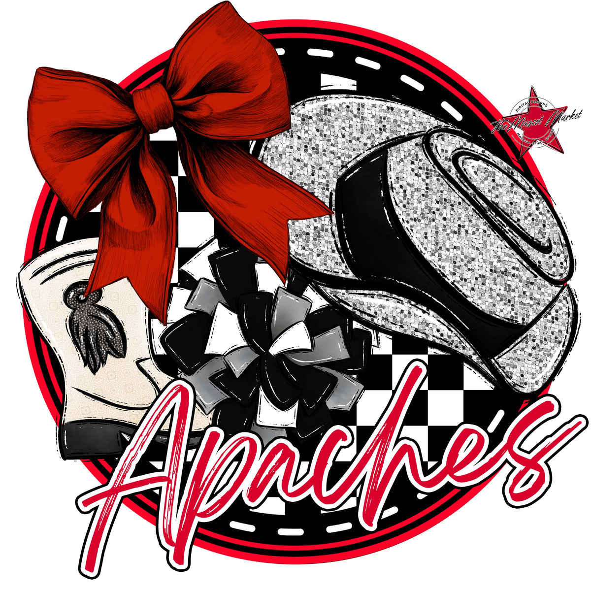 Apaches Circle Drillteam Design-Red