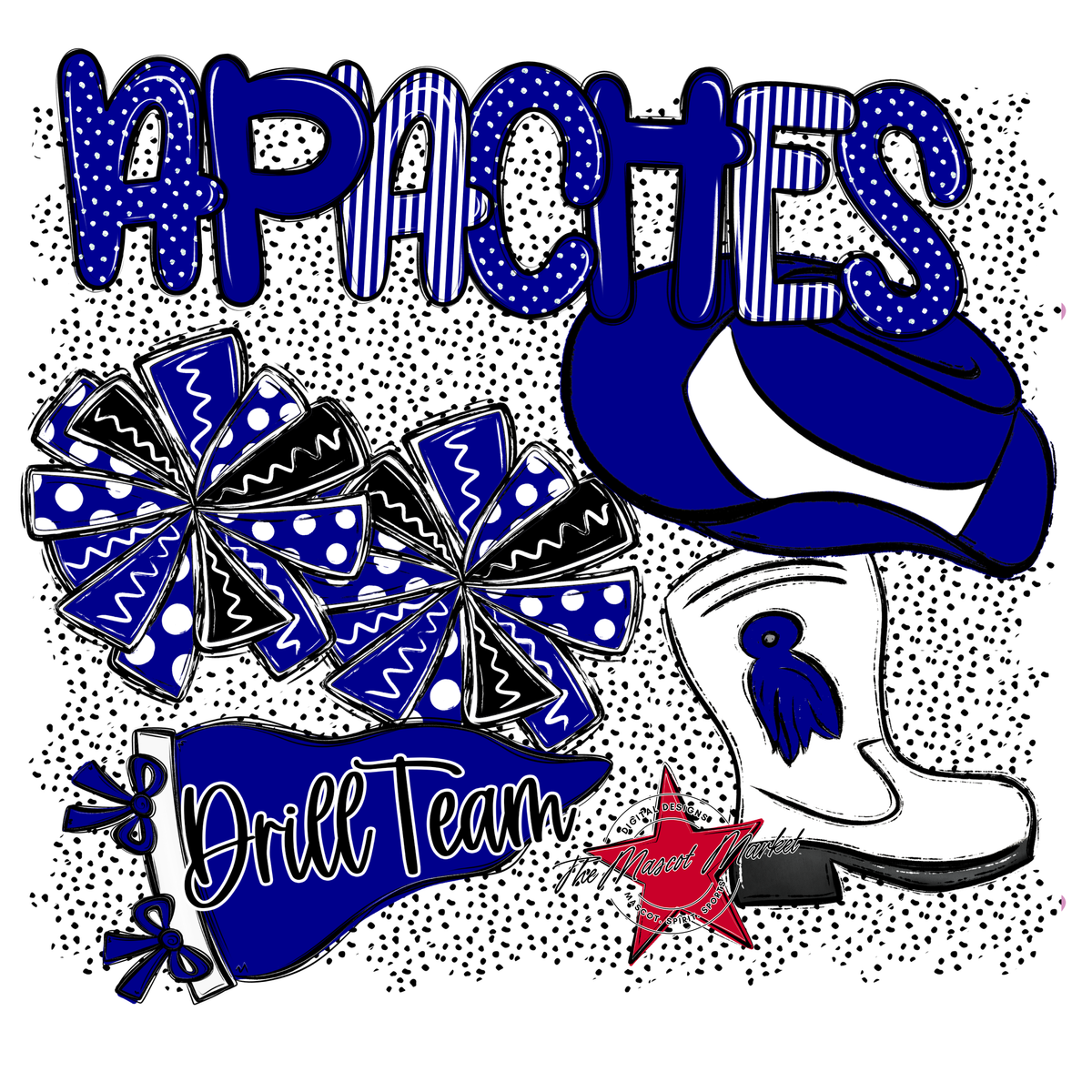 Apaches Drillteam Spirit-Blue