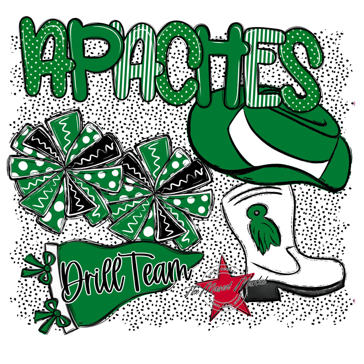Apaches Drillteam Spirit-Kelly Green