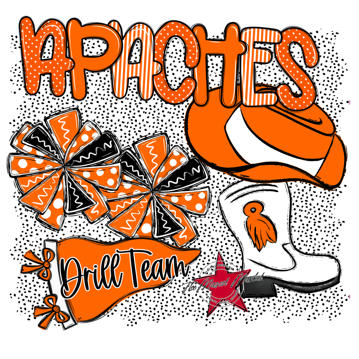 Apaches Drillteam Spirit-Orange
