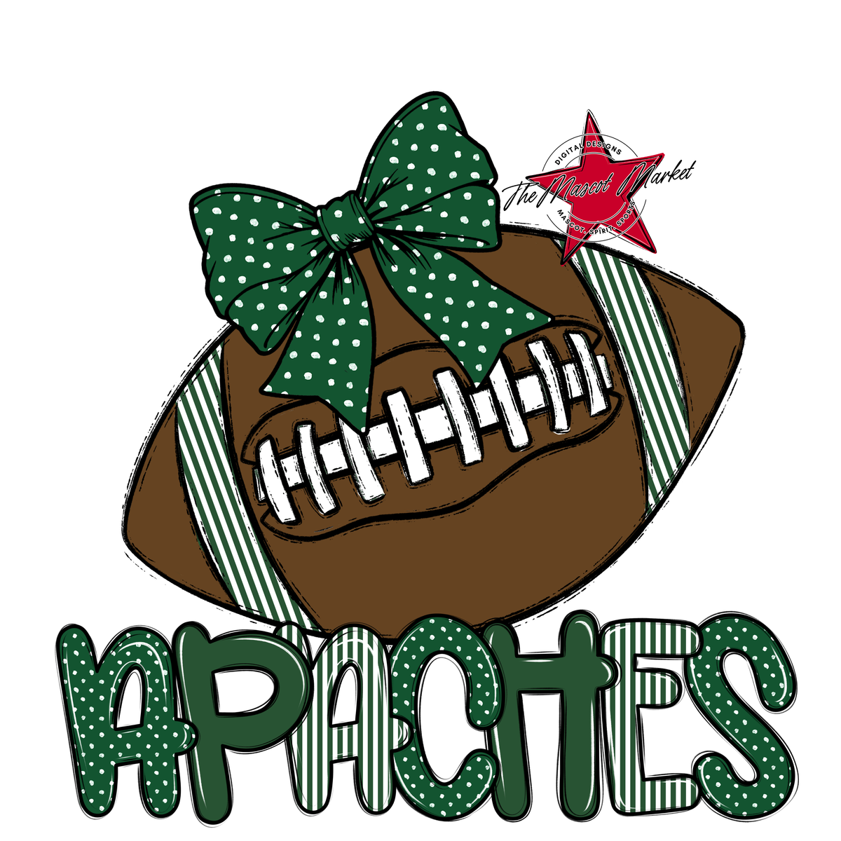 Apaches Football Spirit Design-Green