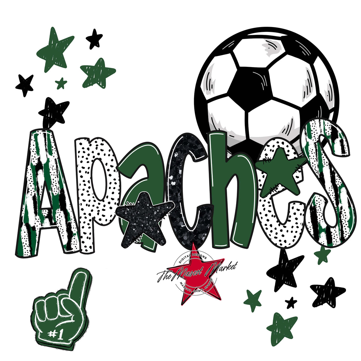 Apaches Soccer Scrape-Green