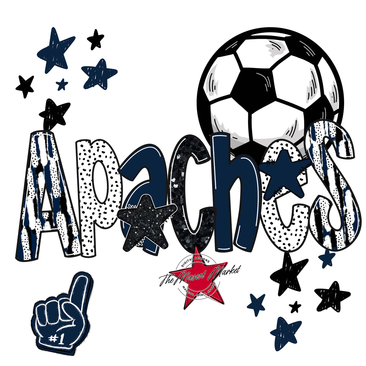 Apaches Soccer Scrape-Navy