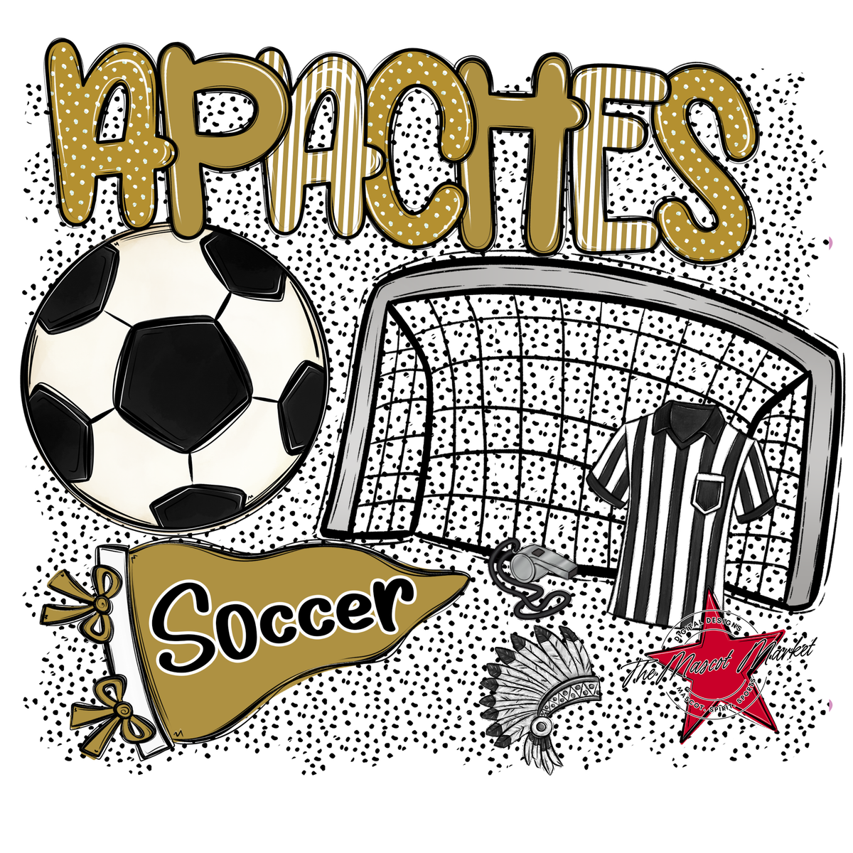 Apaches Soccer Spirit-Gold