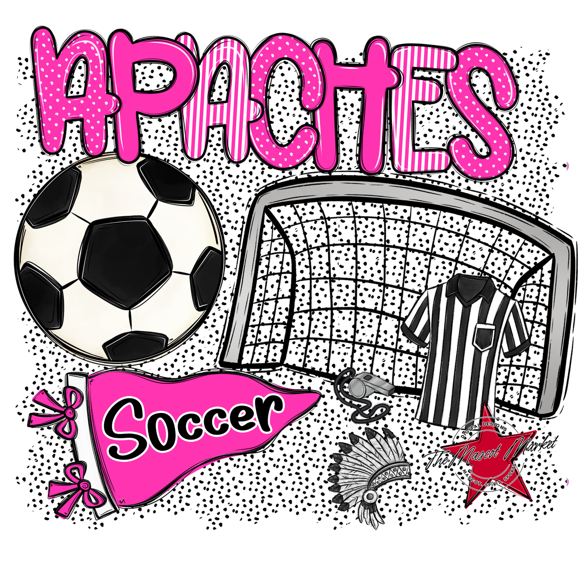 Apaches Soccer Spirit-Pink