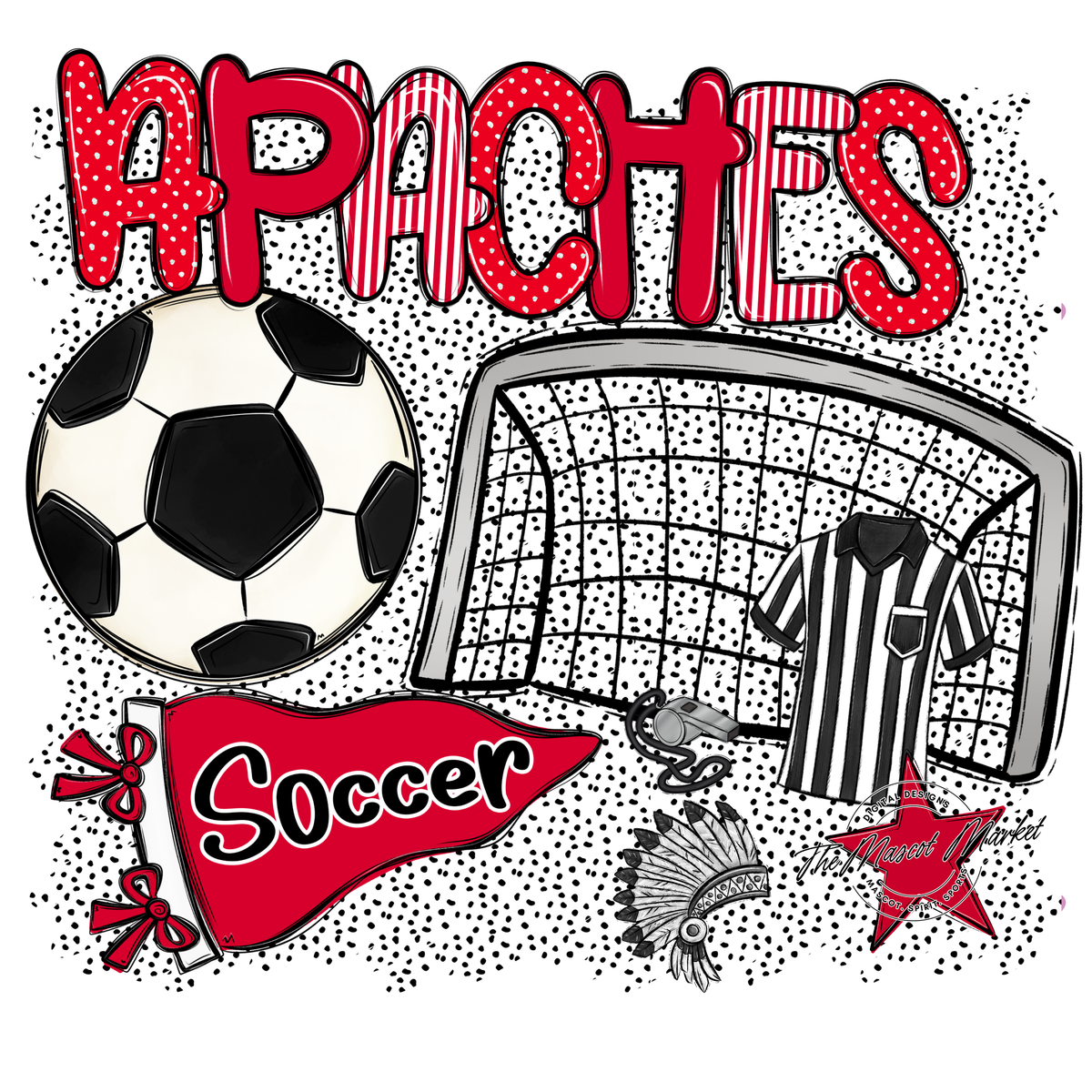 Apaches Soccer Spirit-Red