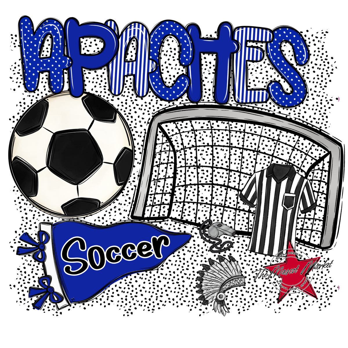 Apaches Soccer Spirit-Royal Blue
