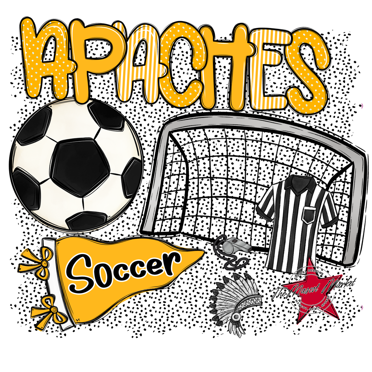 Apaches Soccer Spirit-Yellow