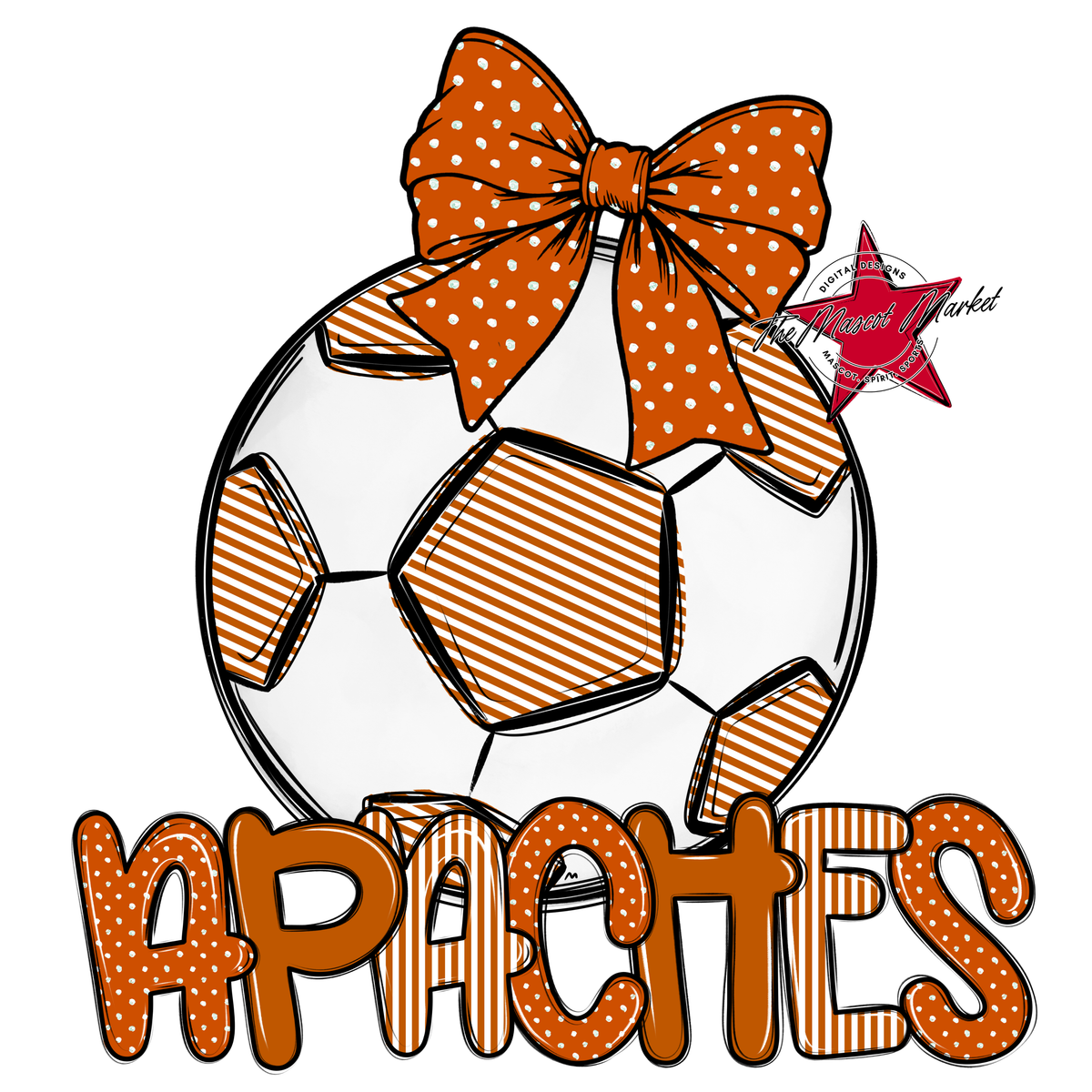 Apaches Soccer Spirit Design-Burnt Orange
