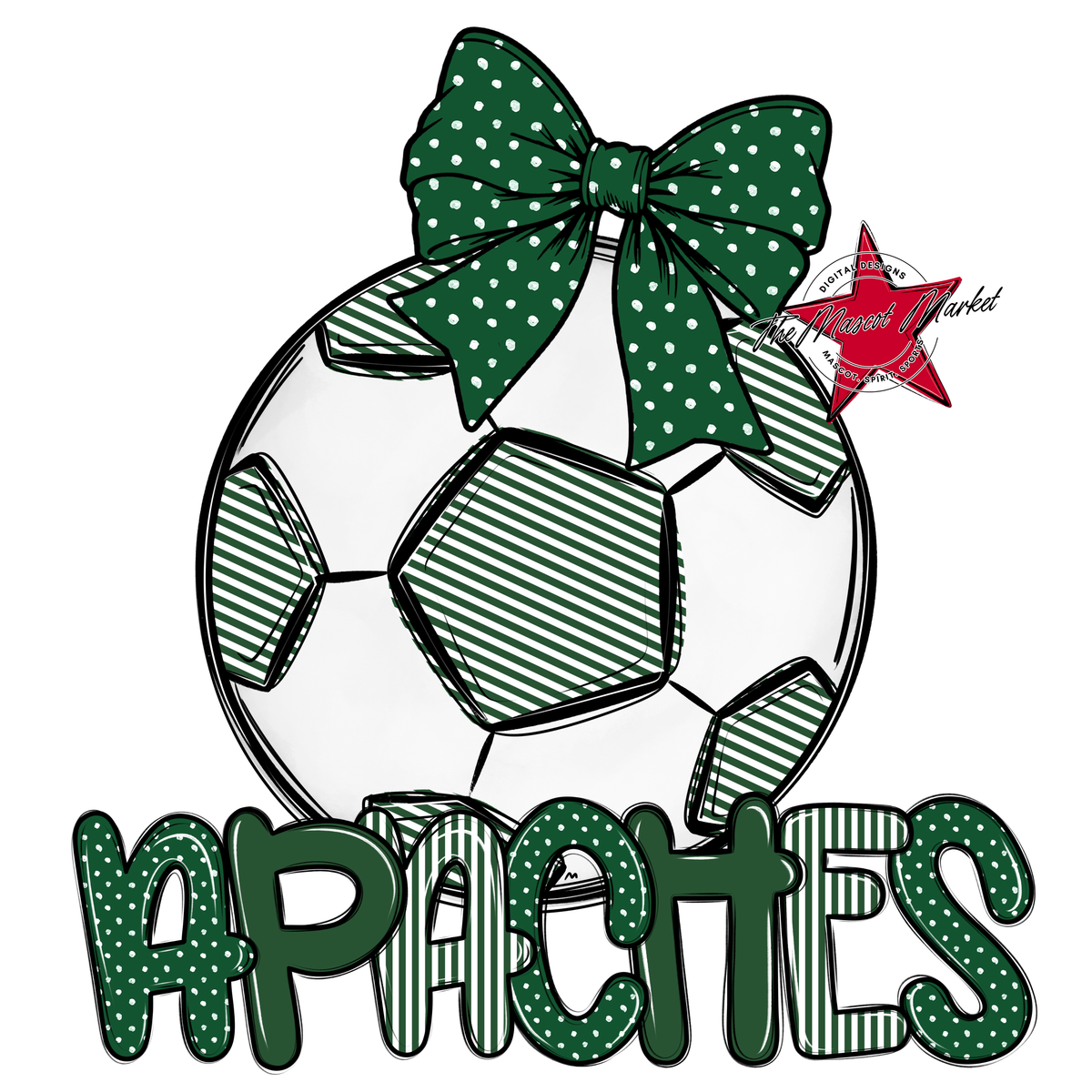 Apaches Soccer Spirit Design-Green