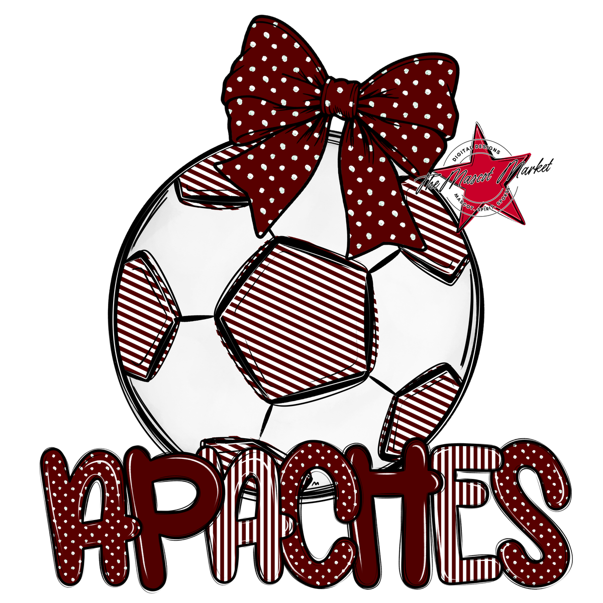 Apaches Soccer Spirit Design-Maroon