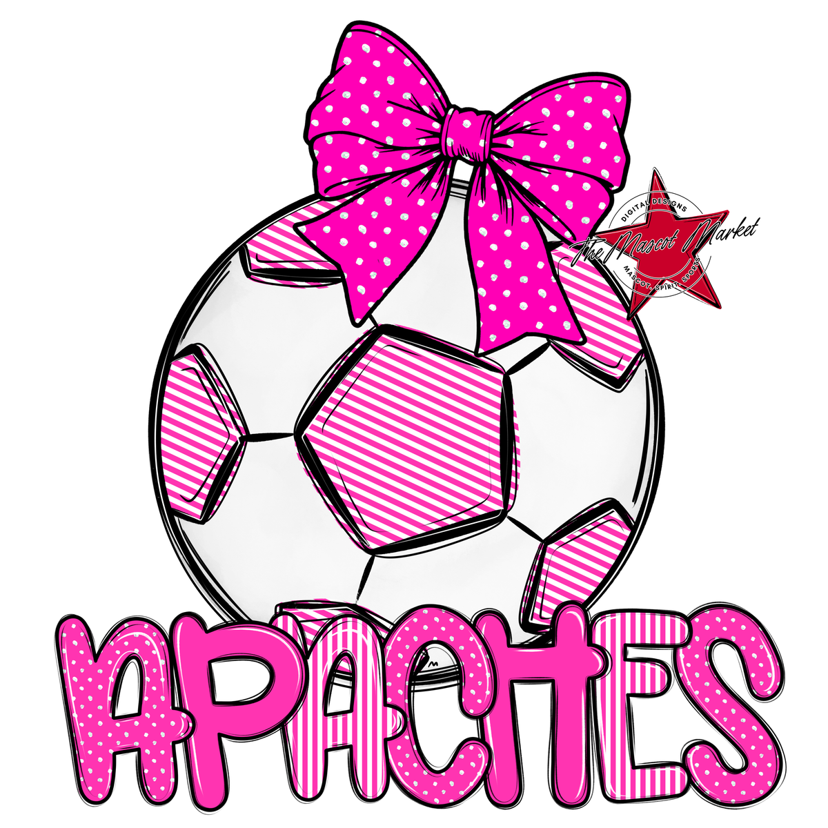 Apaches Soccer Spirit Design-Pink