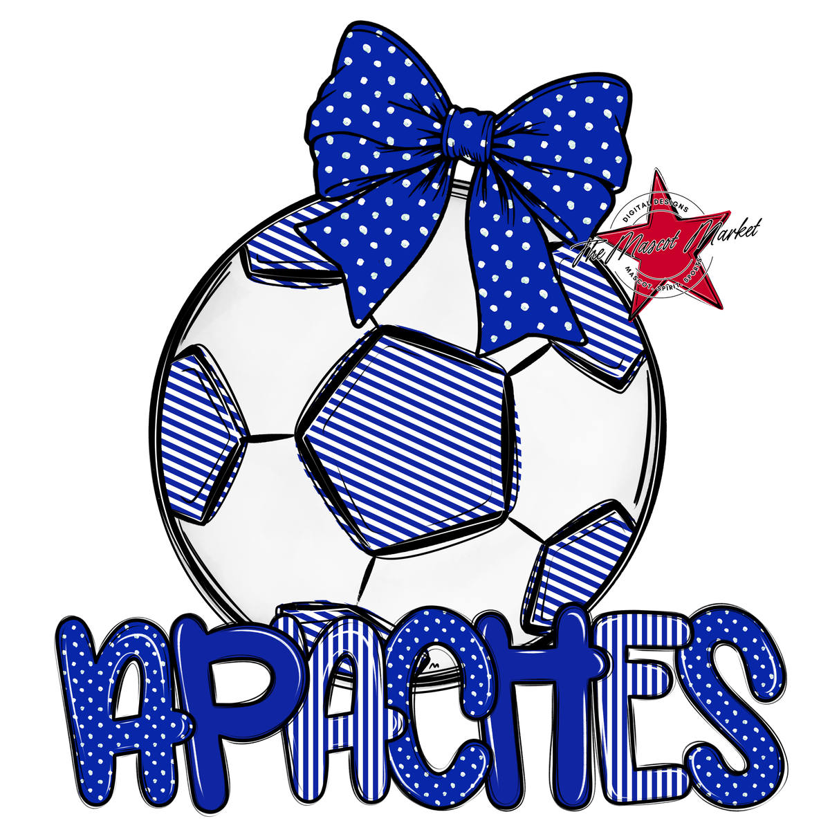 Apaches Soccer Spirit Design-Royal Blue