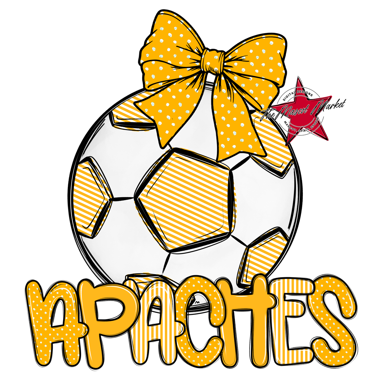 Apaches Soccer Spirit Design-Yellow