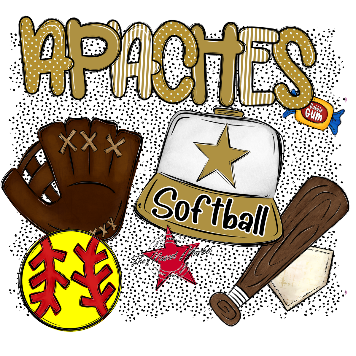 Apaches Softball Spirit-Gold