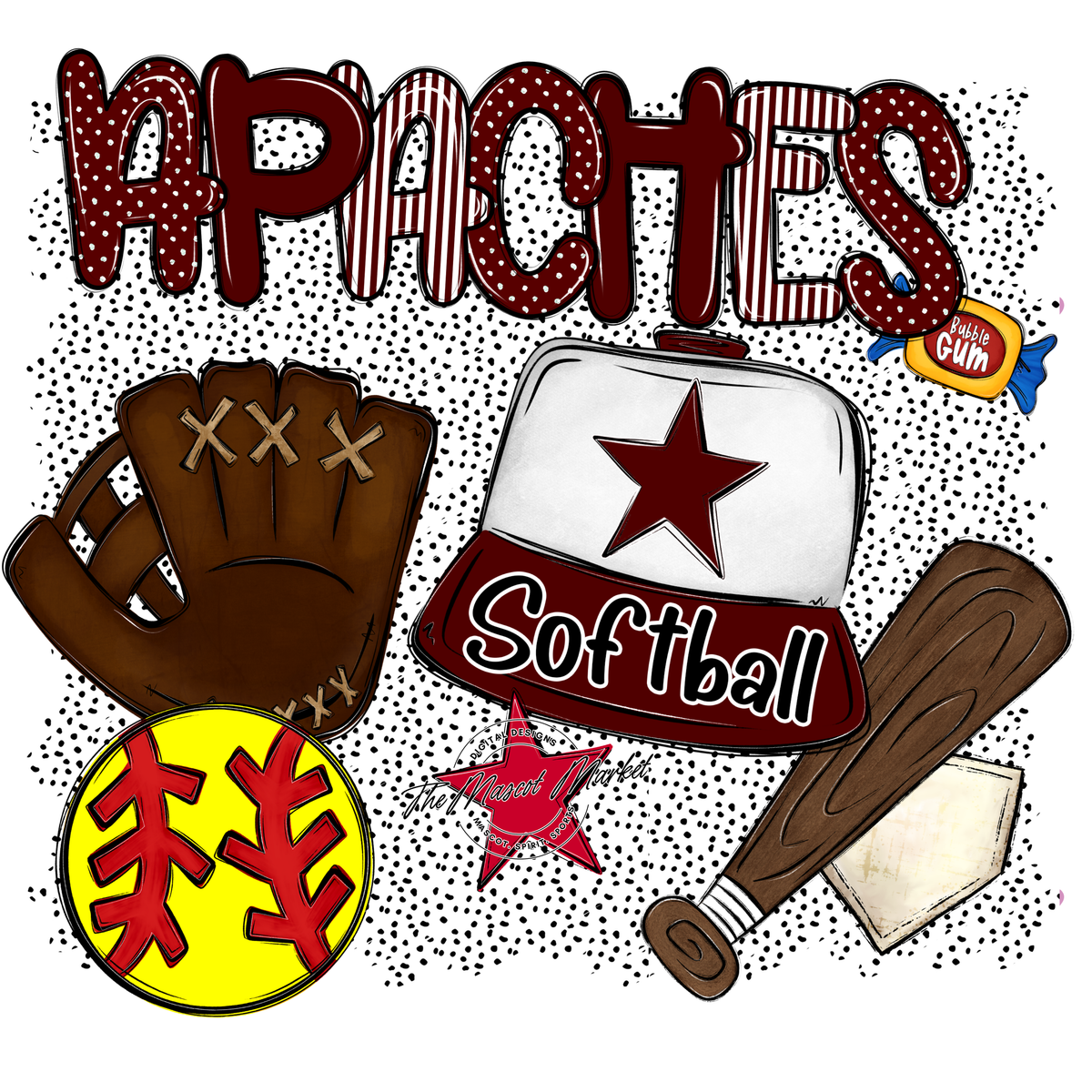 Apaches Softball Spirit-Maroon