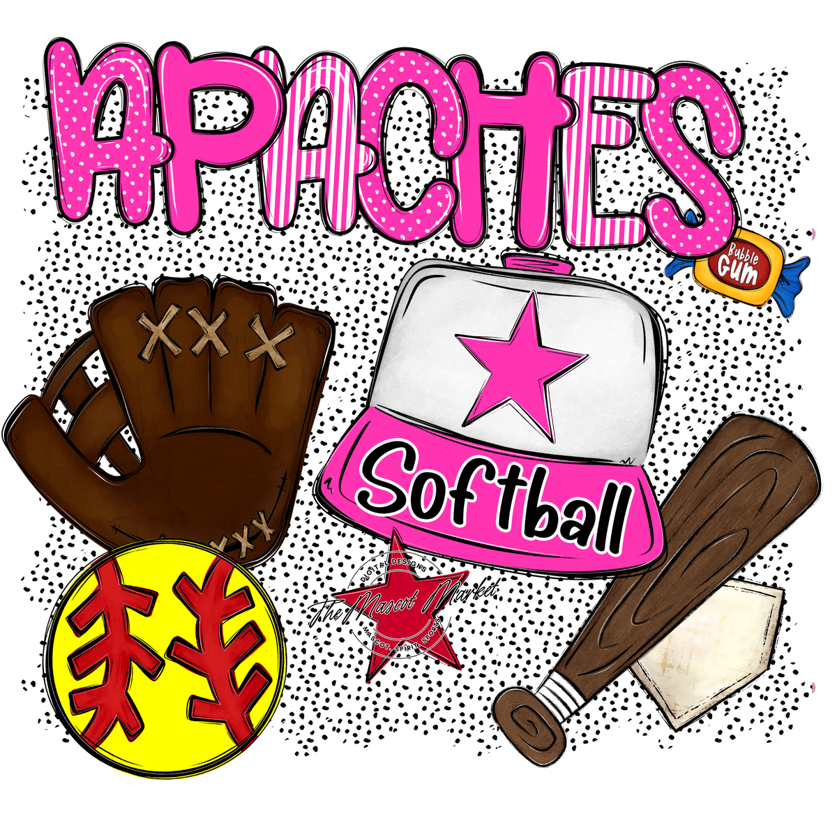 Apaches Softball Spirit-Pink