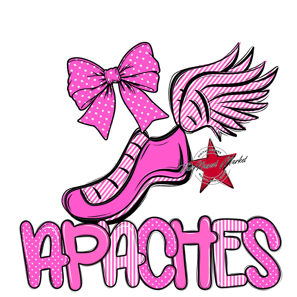 Apaches Track Spirit Design-Baby Pink