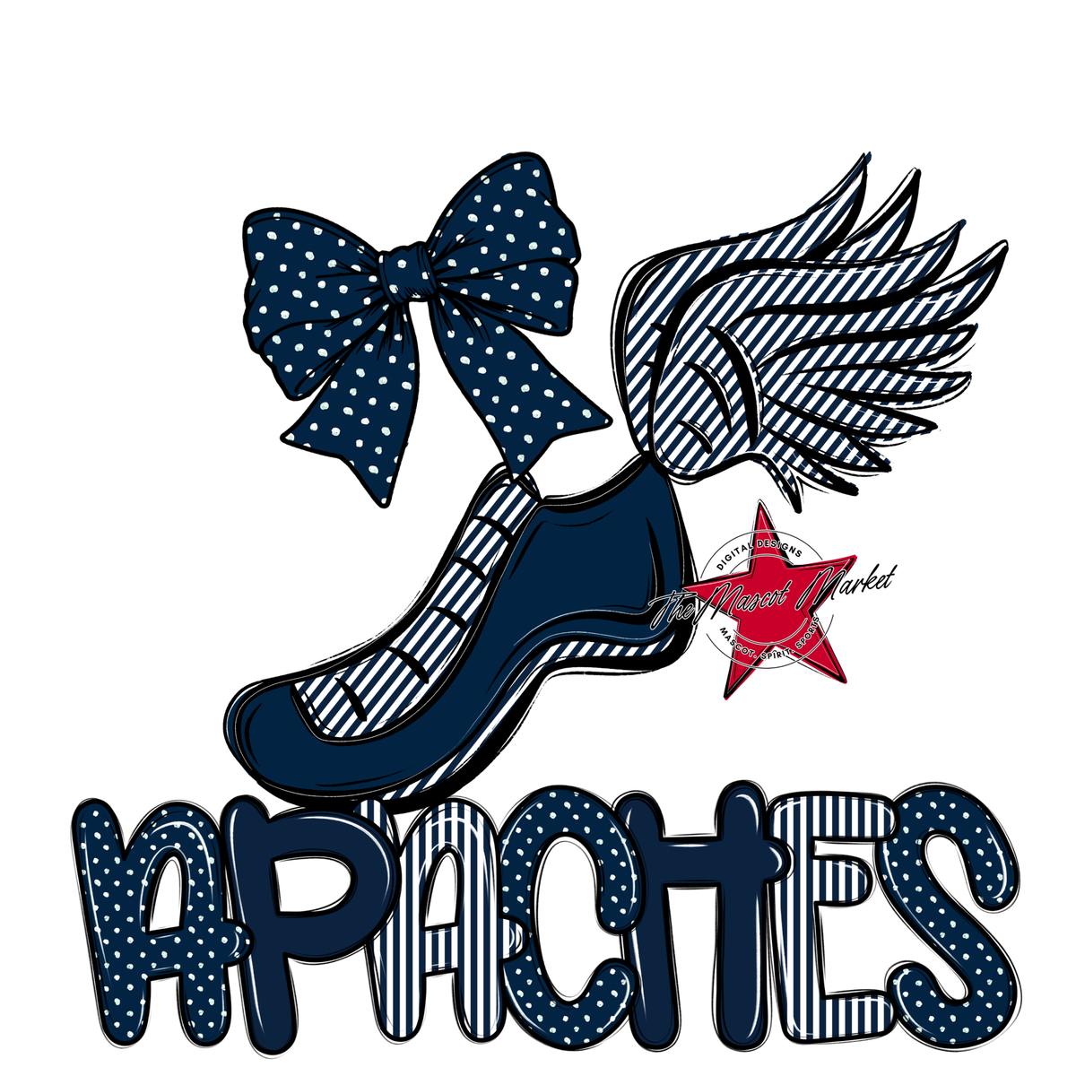 Apaches Track Spirit Design-Navy
