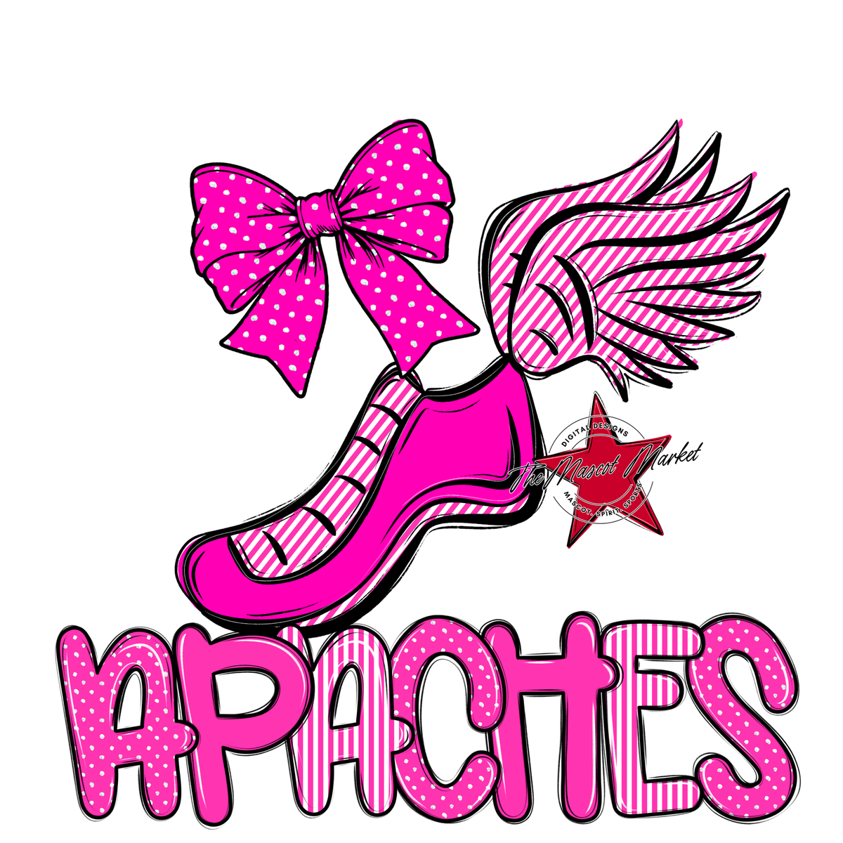 Apaches Track Spirit Design-Pink