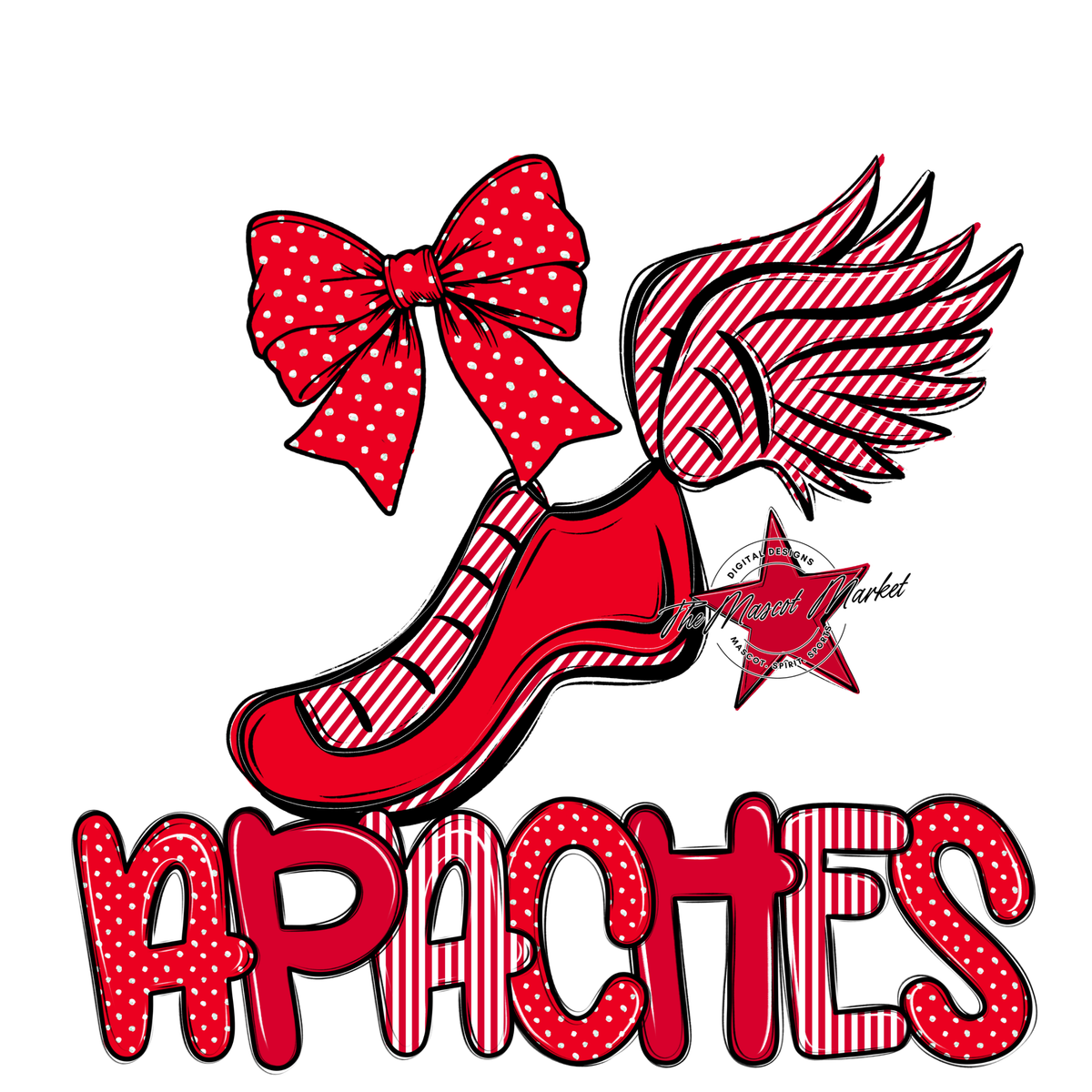 Apaches Track Spirit Design-Red