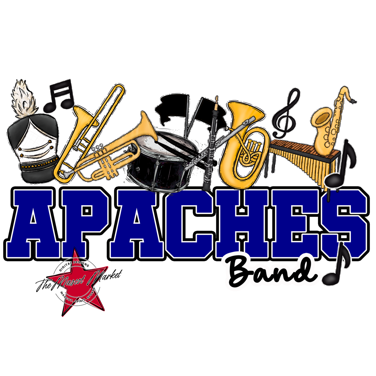 Apaches Varsity Band-Blue