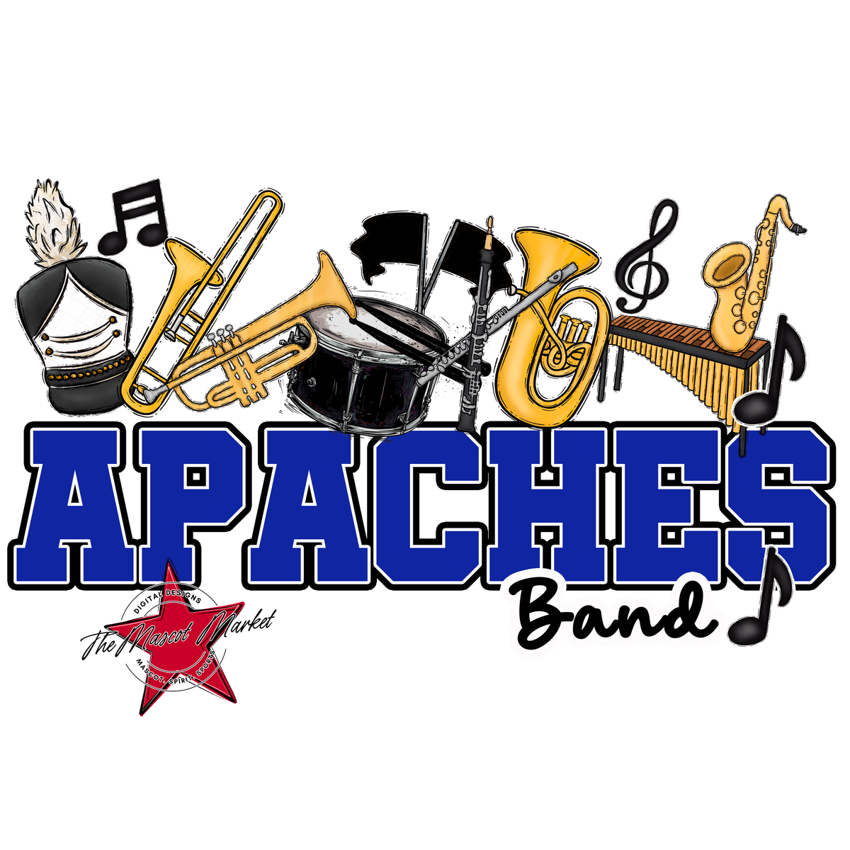 Apaches Varsity Band-Royal Blue