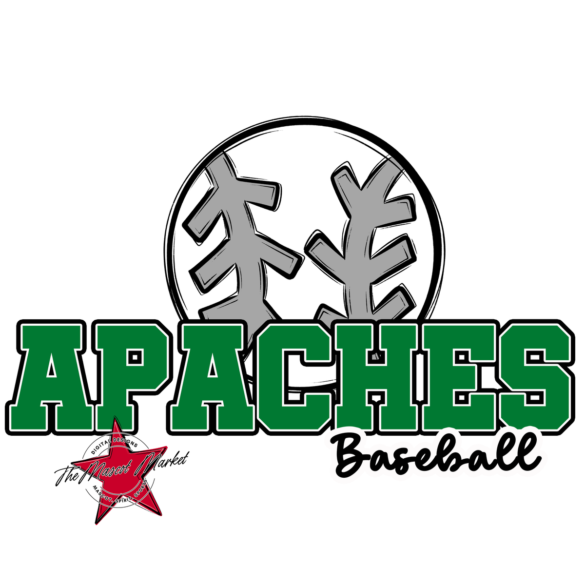 Apaches Varsity Baseball-Kelly Green