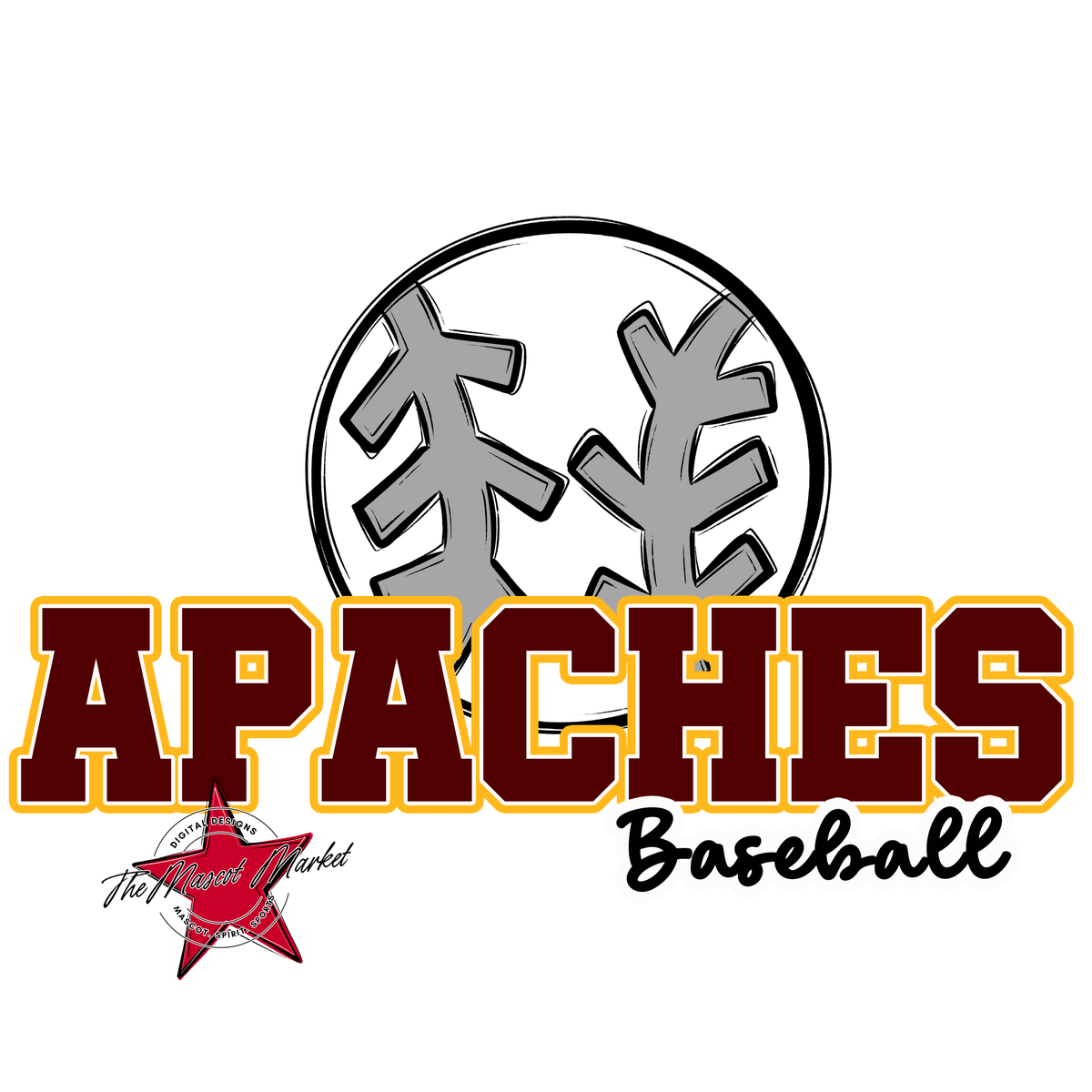 Apaches Varsity Baseball-Maroon & Yellow