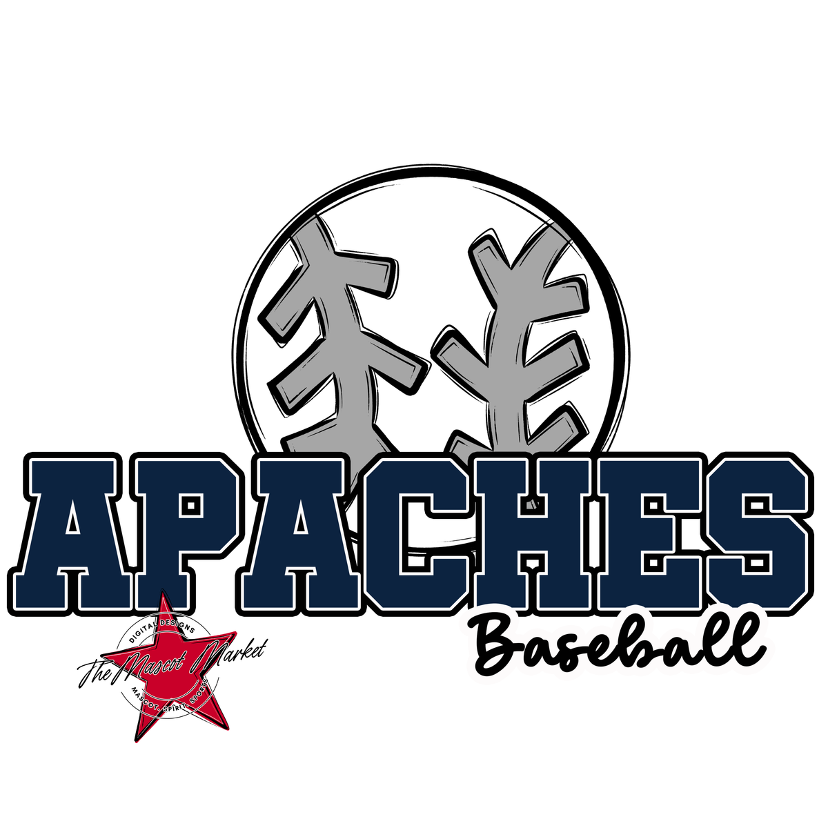 Apaches Varsity Baseball-Navy